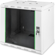 Digitus | Wall Mounting Cabinet | DN-19 09-U | Grey | IP protection class: IP20; Front door: Glass door, single opening; Cabinet type: Wall mounting cabinet; Equipment mounting depth min.-max.: 305-370 mm; Load capacity: 100 kg; Dimensions: 509 x 600 x 45