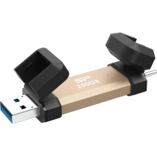 Silicon Power DS72 | 250 GB | USB Type-A/USB Type-C 3.2 Gen 2 | Gold