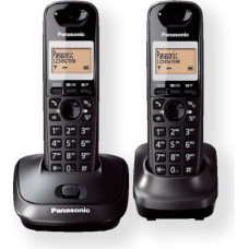 Panasonic | Cordless | KX-TG2512FXT | Built-in display | Caller ID | Black | Conference call | Phonebook capacity 50 entries | Speakerphone | Wireless connection