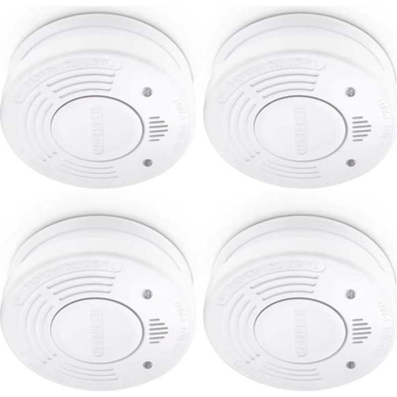 Alecto Rauchmelder mit 10 Jahren Batterielaufzeit, 4er-Pack