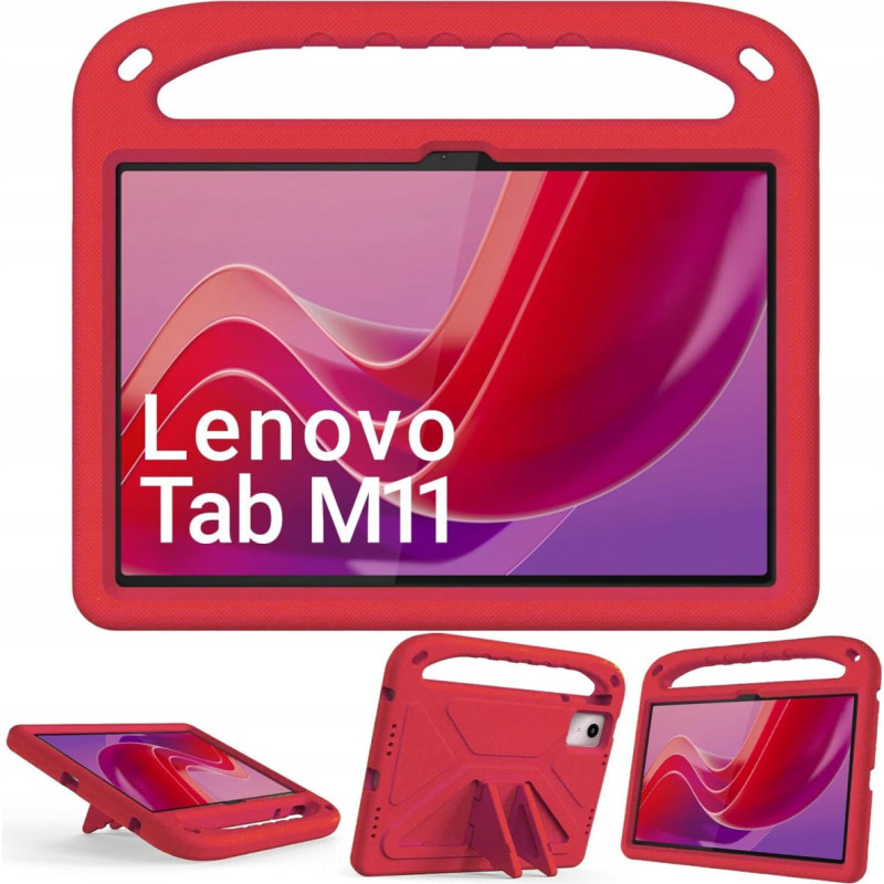 Strado Etui FunColor do Lenovo Tab M11 TB330FU 10.95 (Czerwone)