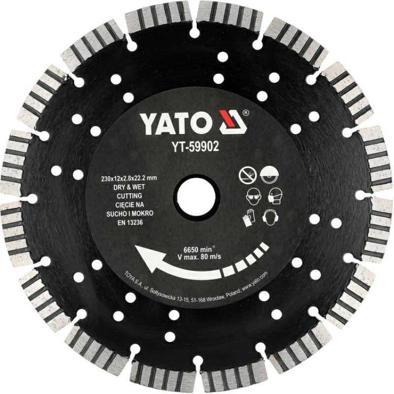 Yato TARCZA DO ŻELBETU 230mm