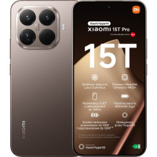 Xiaomi 15T Pro | Mocha Gold | 6.83 " | 144Hz eye-care | 2772 x 1280 pixels | Mediatek | Dimensity 9400+ | Internal RAM 12 GB | 512 GB | Dual SIM | 5G | Main camera resolution 50+50+12 MP | Secondary camera resolution 32 MP | Android | 5500 mAh