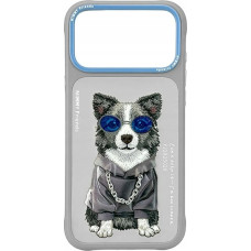 Nimmy Etui Nimmy Glasses Cool Dog do iPhone 17 Pro szary