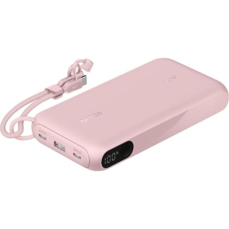 Belkin Powerbank mit Display 20W 20.000mAh USB-C pink  BPB028hqPK