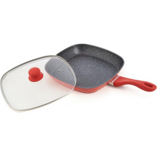 Grill pan with lid aluminum with nonstick coating 28x4cm HR-BET-OR28 HEINNER