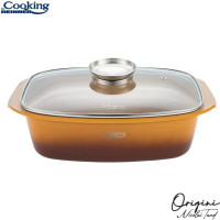 Baking tray with lid aluminum with ceramic coating 5.3L 39x22.5x11 cm HR-BJK-TV11, COOKING BY HEINNER