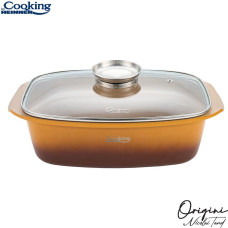 Baking tray with lid aluminum with ceramic coating 5.3L 39x22.5x11 cm HR-BJK-TV11, COOKING BY HEINNER