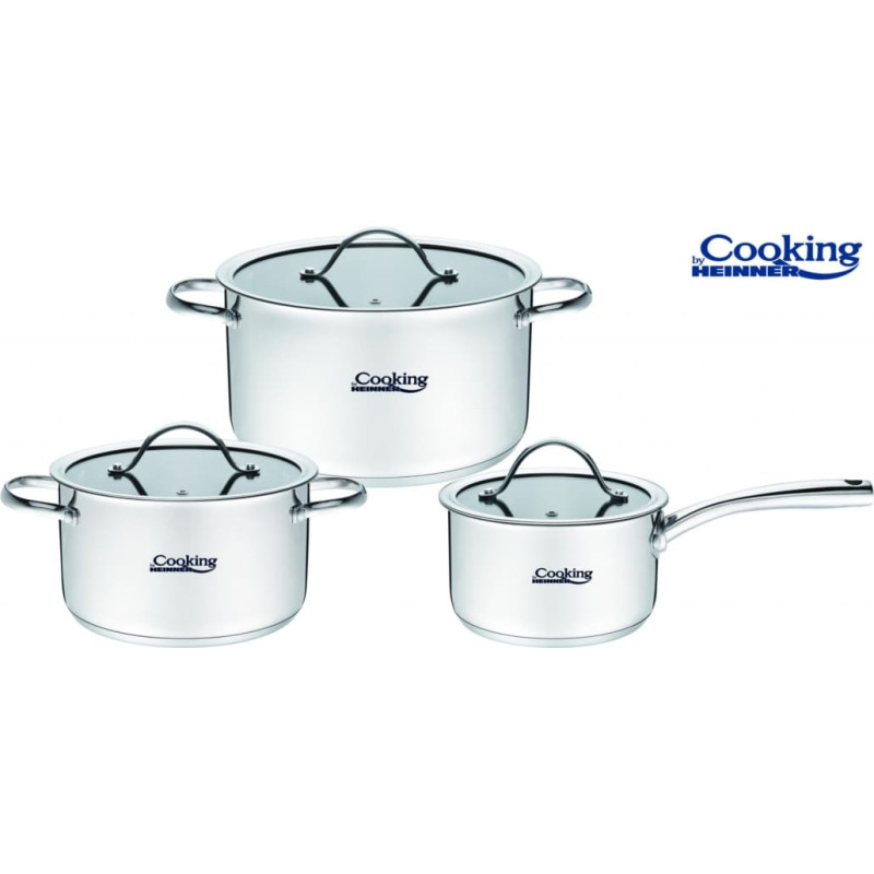 Cooking set stainless steel with non-stick coating 6 pcs HR-RLW-6PSC, COOKING BY HEINNER