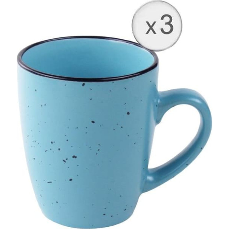 Ceramic mugs set of 3pcs 354ml ELECTRA HR-WDF-3543 HEINNER