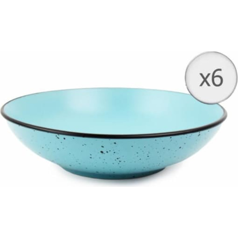 Ceramic deep plates set of 6pcs 20cm ELECTRA HR-WDF-AA206 HEINNER