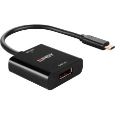 Lindy USB converter, USB-C male > DisplayPort female (black, 21cm, 4K 144Hz)
