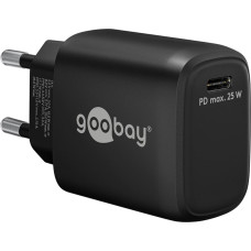 Goobay USB-C PD GaN fast charger 25 watts (black, Power Delivery 3.0)