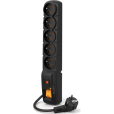 Acar Power strip Acar F5 overvoltage 5 sockets 5 m black (W0102)