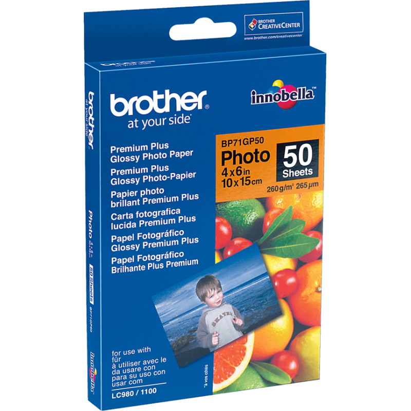 Brother A6 Printer Photo Paper (BP71GP50)