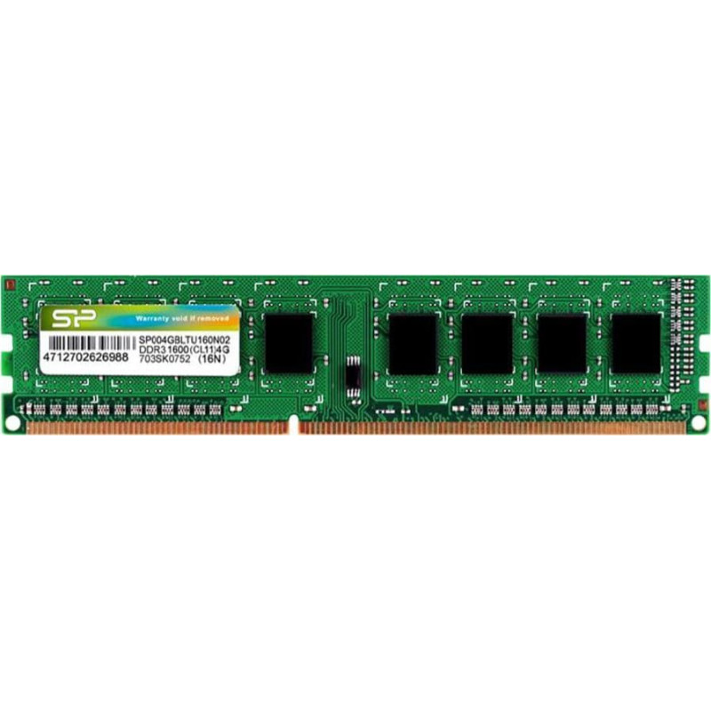 Silicon Power Memory Silicon Power DDR3, 4 GB, 1600MHz, CL11 (SP004GBLTU160N02)