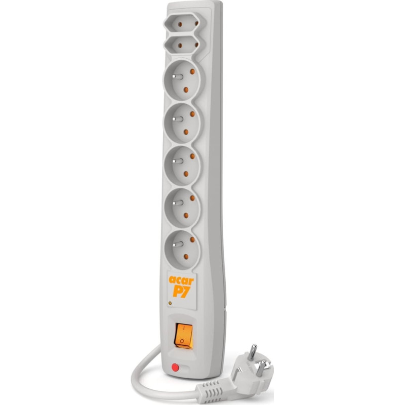 Acar Power strip Acar P7 overvoltage 7 sockets 5 m grey (W0119)