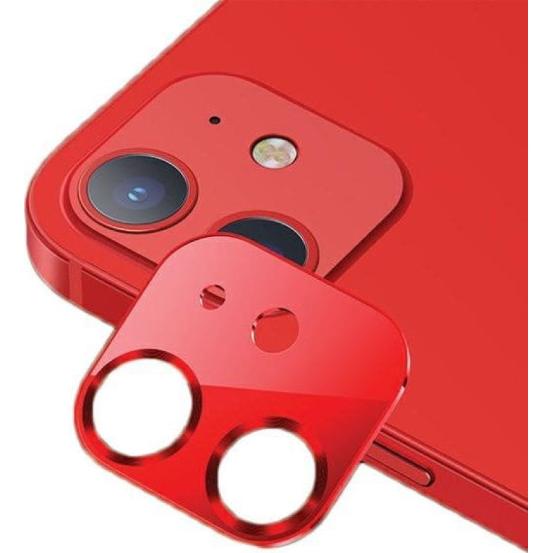 Usams USAMS Camera Lens Glass iPhone 12 mini metal red/red BH706JTT03 (US-BH706)