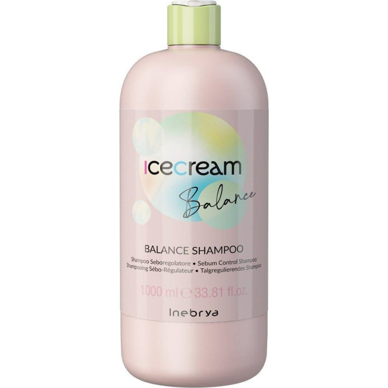 Inebrya Ice Cream Balance szampon do przetłuszczających się włos&oacute;w i sk&oacute;ry głowy 1000ml