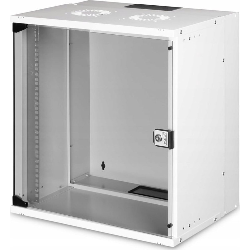 Digitus SOHO PRO wall-mounted enclosure, light grey IT cabinet, 12 rack units