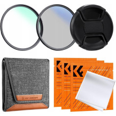 K&F Concept Filtr Kf Zestaw Filtr&oacute;w 4w1 Filtr UV NANO-K + Polaryzacyjny CPL + Dekielek + Futerał K&F na 77mm / SKU.2039V1