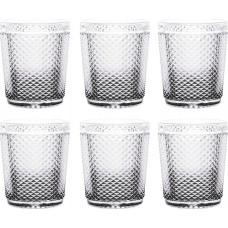 Vivalto Szklanka z kryształowym wzorem, 300 ml, 6 sztuk