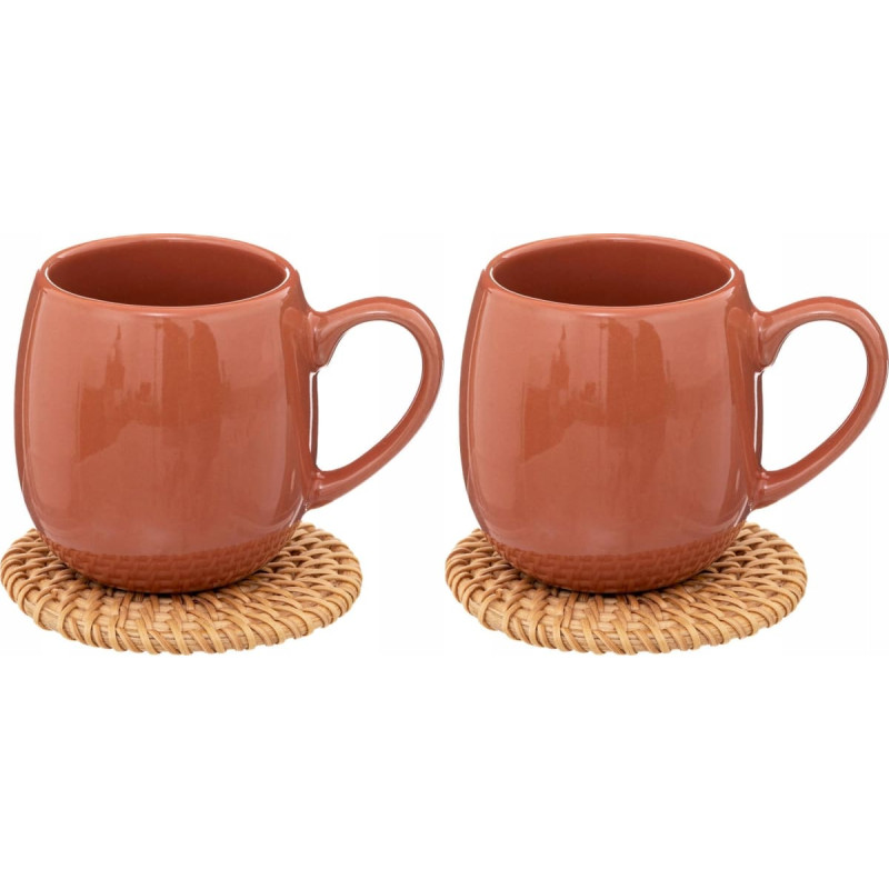 Secret De Gourmet Kubki ceramiczne ALICANTE, 2 sztuki, 300 ml + podstawki