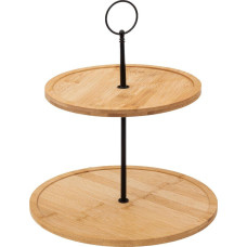 Secret De Gourmet Patera na ciasto, bambusowa, dwa poziomy, wys. 30 cm