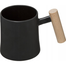 Secret De Gourmet Kubek ceramiczny z drewnianym uchwytem, 370 ml