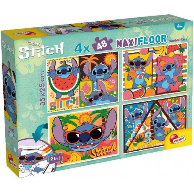 Lisciani DISNEY PUZZLE DF MAXI FLOOR 4 X 48 STITCH