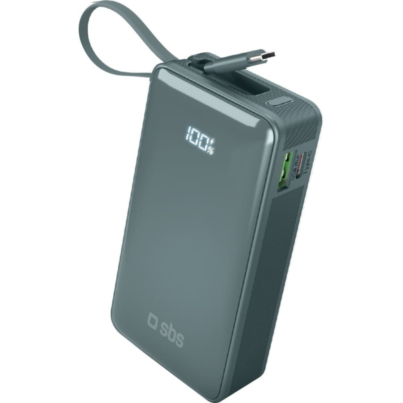 Sbs Mobile SBS LCD Power Bank  10000  mAh  zila - Portativais barosanas avots