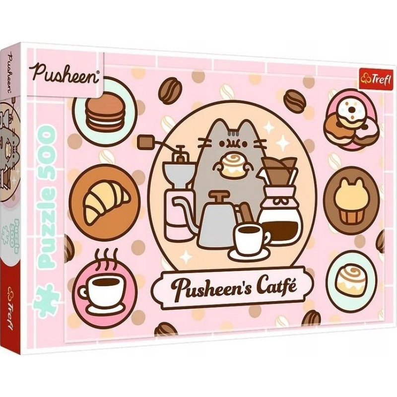Trefl Puzzle Pusheen w kawiarni 500 element&oacute;w