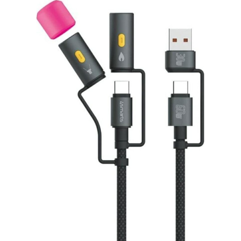 4Smarts Kabel USB-C 4smarts Explorer 4w1 60W 1m   czarny
