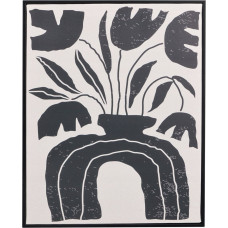 Giftdecor Obraz w czarnej ramie z motywem roślinnym EMBER, 40 x 50 cm