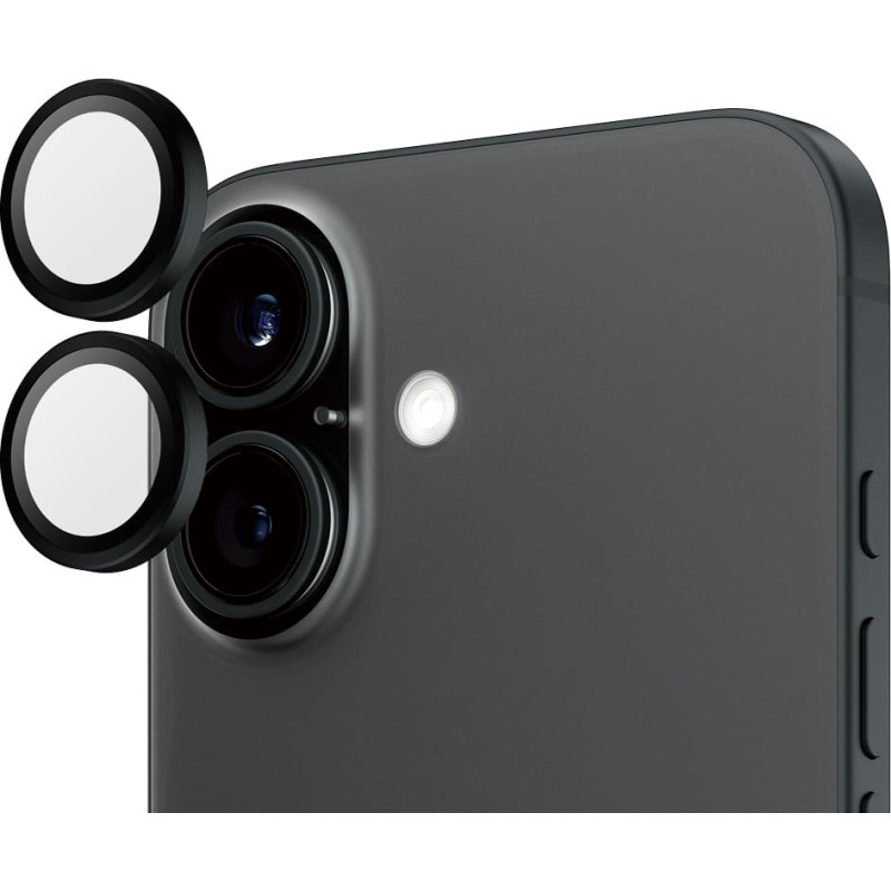 Panzerglass Hoops Black Camera Lens Protector iP 16 16 Plus