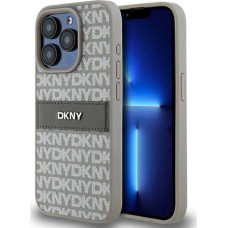 Dkny DKNY DKHCP15XPRTHSLE iPhone 15 Pro Max 6.7" beżowy/beige hardcase Leather Mono Stripe & Metal Logo
