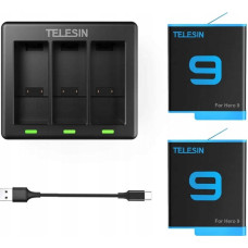 Telesin Charger + 2x Battery Battery Do Gopro Hero 9