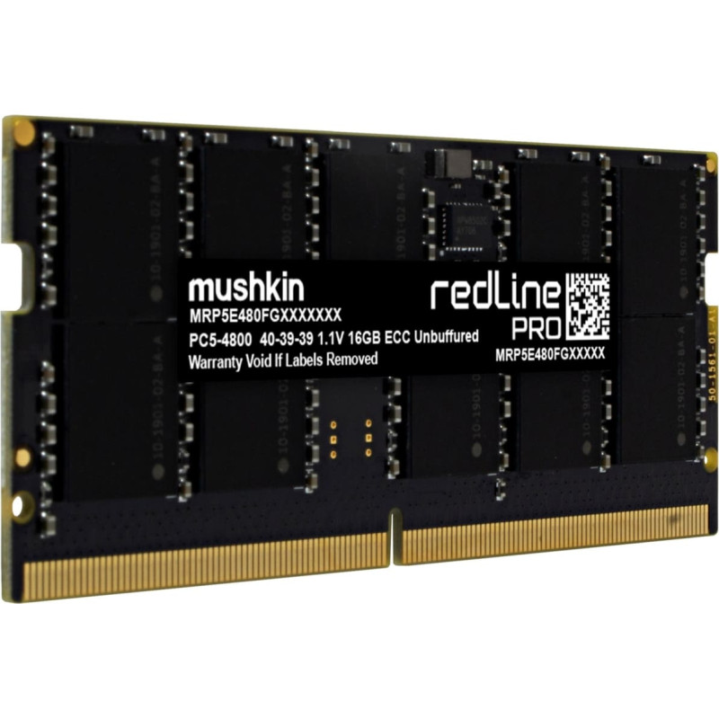 Mushkin DDR5 - 16GB - 4800 - CL - 40, Single RAM black, MRP5T480FGGD16G18, Redline PRO