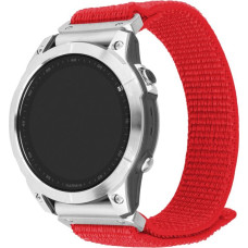 Fixed | Sporty Strap for Garmin QuickFit 22mm | 160-210 mm | Red | Nylon