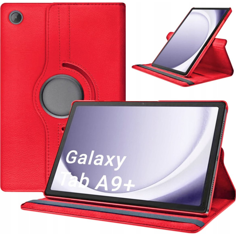 Strado Etui Obrotowe 360 do Samsung Galaxy Tab A9 Plus 11 (Czerwone)