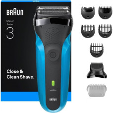 Braun Series 3 310BT, shaver black/blue, Wet&Dry