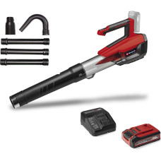 Einhell Professional Cordless Leaf Blower GP-LB 18/200 LI red/black, 1x Li-Ion battery 4.0 Ah Plus, with gutter cleaning set