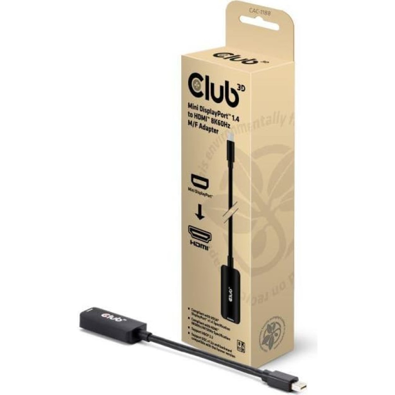 Club3D I/O ADAPTER MINI DP TO HDMI/M/F CAC-1188 CLUB3D