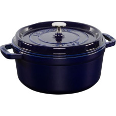 Staub La Cocotte 24cm rund dunkelblau, Gusseisen 3,7 L