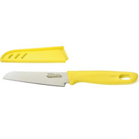 Kitchen knife with sheath, yellow 9.5cm VN-YMJ-CVY02G VANORA