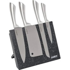 Knife set with magnetic holder SILVER 5pcs HR-EVI-S003-F HEINNER