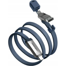 Energea Kabel USB Energea Kabel Sheath Travel 2w1 USB-C do USB-C/USB-A 480Mbps 60W 1.2m niebieski