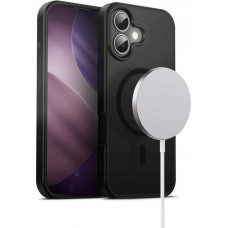 Crong Hybrid Frost MAG Cover - Etui MagSafe iPhone 17 (czarny)