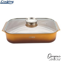 Baking tray with lid aluminum with ceramic coating 6L 39x26x8.5 cm HR-BJK-TV85, COOKING BY HEINNER