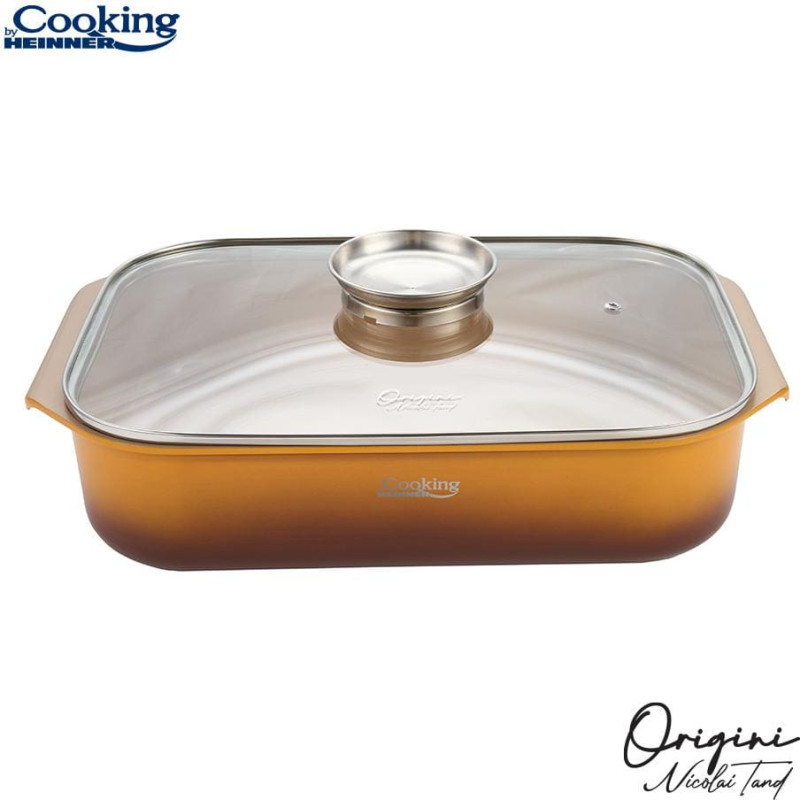 Baking tray with lid aluminum with ceramic coating 6L 39x26x8.5 cm HR-BJK-TV85, COOKING BY HEINNER